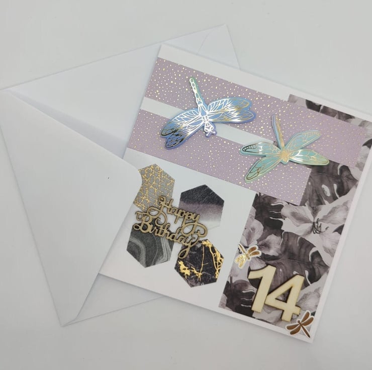 Bespoke 14th Birthday Card - Folksy