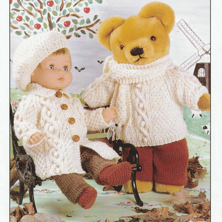VINTAGE KNITTING PATTERN Teddy Bear Clothes