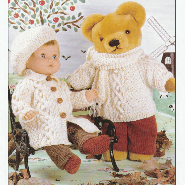 VINTAGE KNITTING PATTERN Teddy Bear Clothes