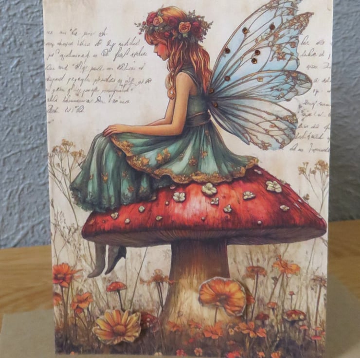 Set of 6 Handmade Blank Fairy Cards and Gift Tags - Folksy
