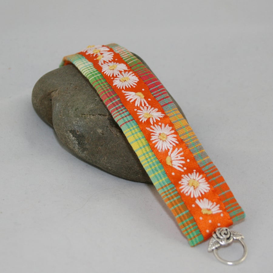 Orange Daisy Bracelet
