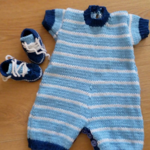 Boys romper and trainers set