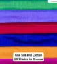 Raw Silk and Cotton Handloomed in India Metre Sample 100% Natural Organic 2