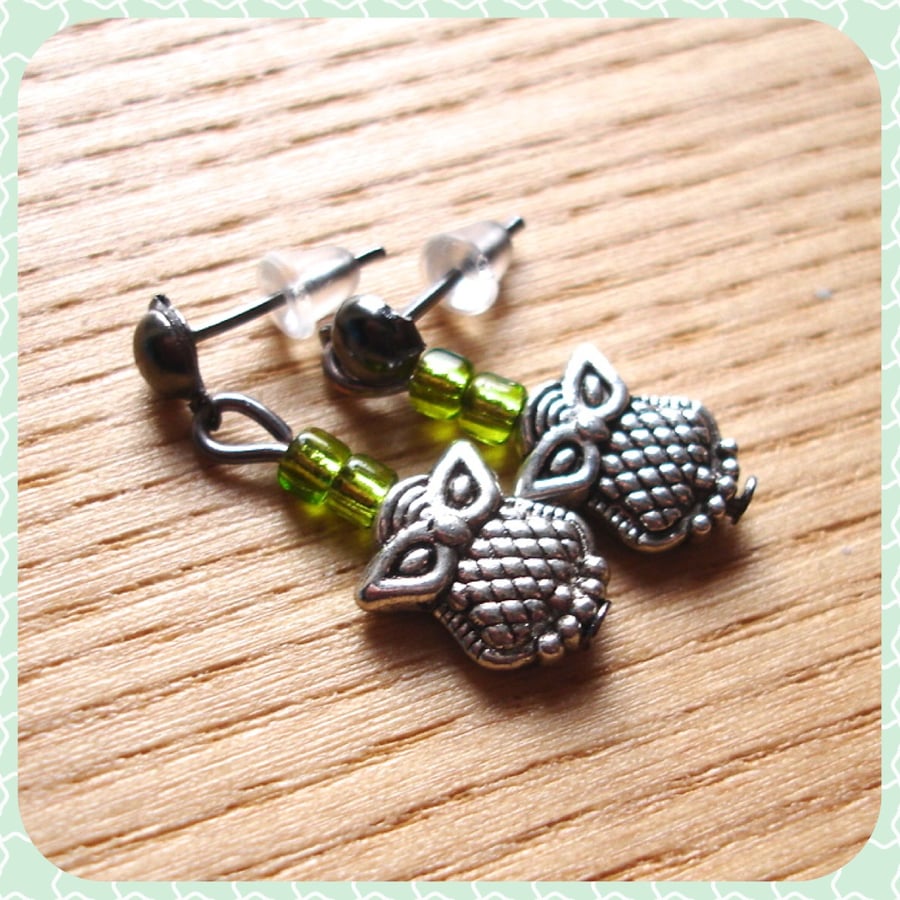 Teeny Owl Studs