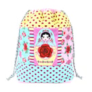 Handmade Nesting Doll Patchwork Drawstring Project Bag