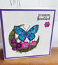 Handmade Watercolour Butterfly and Moon Greeting Card, "To Someone Beautiful" - Image 7