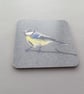 Blue-tit coaster, melamine, cork backed - Image 3