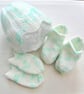 Baby's Knitted Pixie 3 Piece Hat Set, Baby Clothes, Baby Shower Gift 