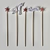 'Happy Birthday' Unicorn and Stars - Cake Toppers
