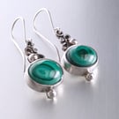 Malachite dangle earrings