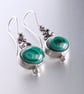 Malachite dangle earrings