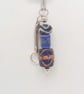 Blue and Black Lampwork Bead Key Ring, Key Ring, Gift for Her, Gift for Teacher - Image 5