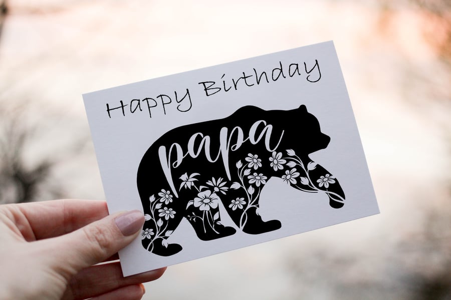 Dad Birthday Card, Papa Bear Birthday Card, Card for Dad, Dad Birthday Card