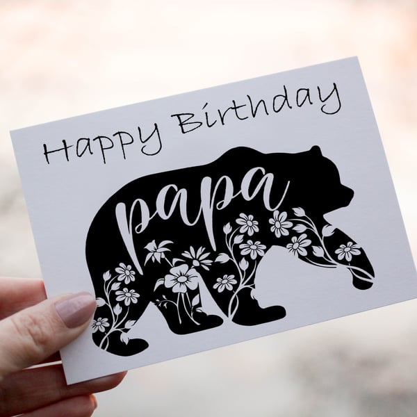 Dad Birthday Card, Papa Bear Birthday Card, Card for Dad, Dad Birthday Card