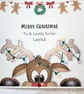 Cute Merry Christmas card for Niece, Granddaughter, Sister, Best Friend, Cousin - Image 2