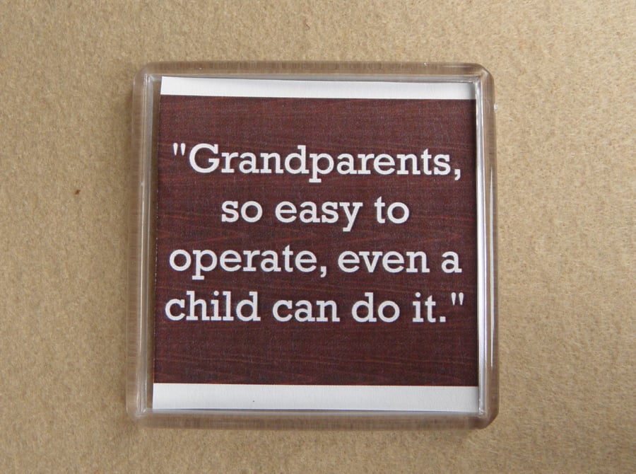 Grandparents - So Easy! Grandchildren Manipulate Funny Decorative Magnet