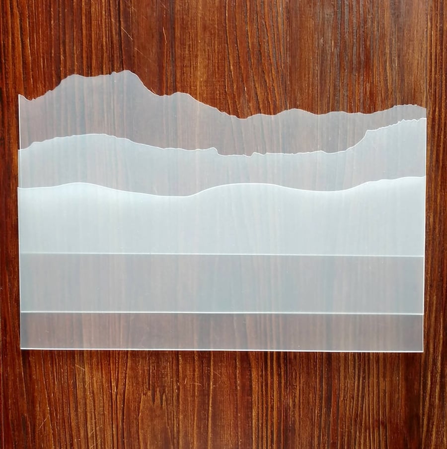 Landscapes Masks Stencils (set of 3) Reusable PP Sheet for Arts & Crafts