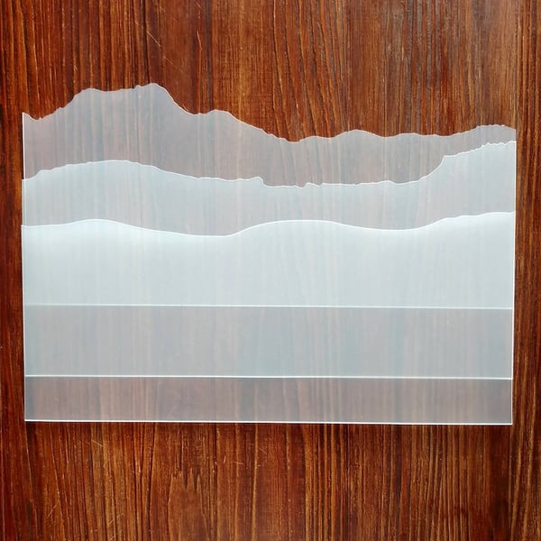 Landscapes Masks Stencils (set of 3) Reusable PP Sheet for Arts & Crafts