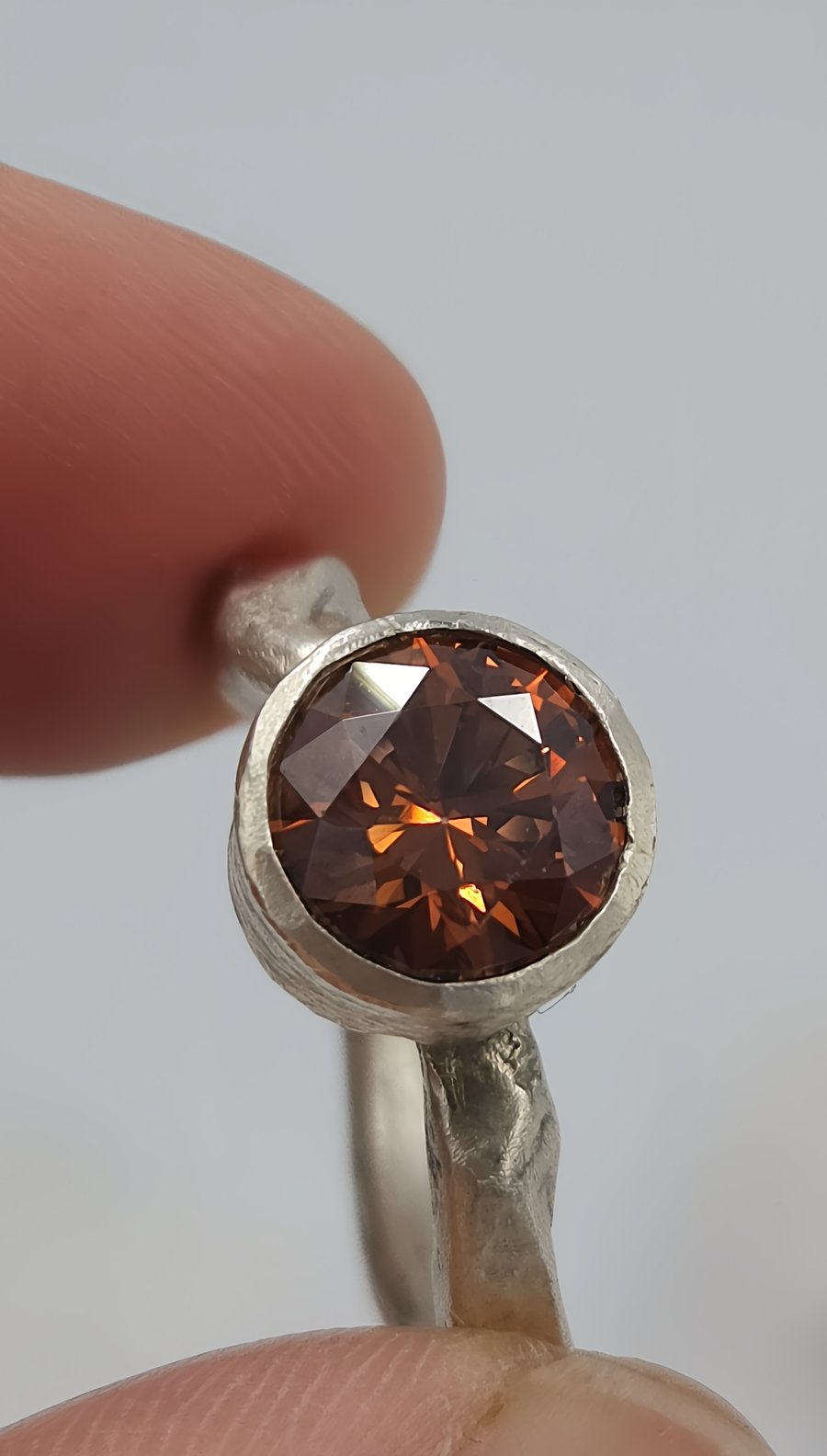 Earthbound Ember Forged Silver Ring