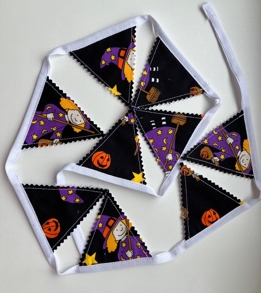 Mini Halloween Bunting, Handmade in the UK