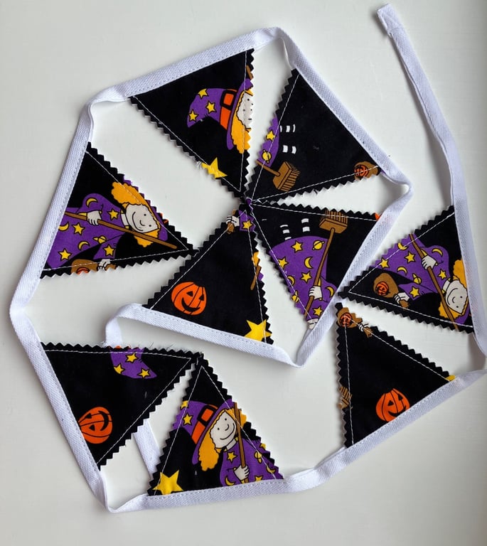 Mini Halloween Bunting, Handmade in the UK