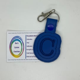 Embroidered initial Keyring C