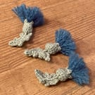 Blue Thistle Brooch, Scottish Thistle Pin, Flower Brooch, Thistle