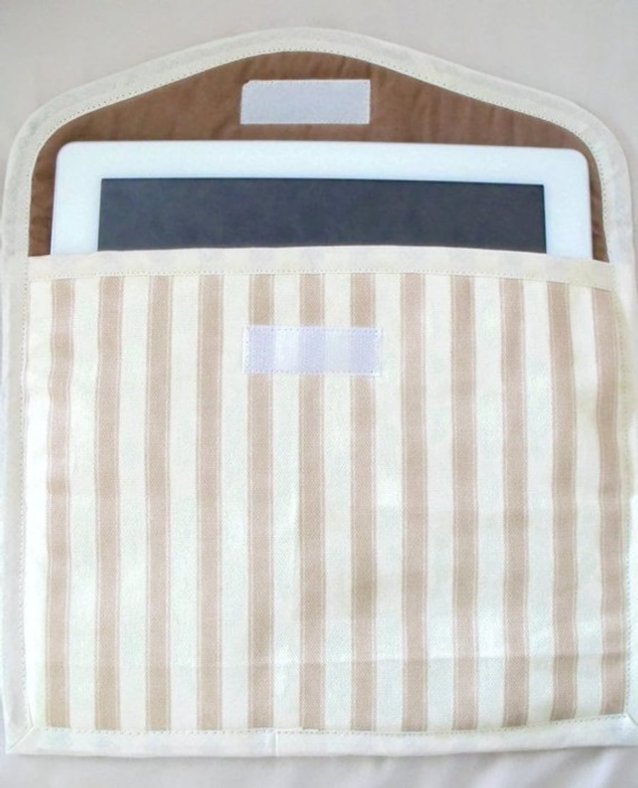 i pad padded sleeve for larger devices, screen protector, 10 x 8" beige