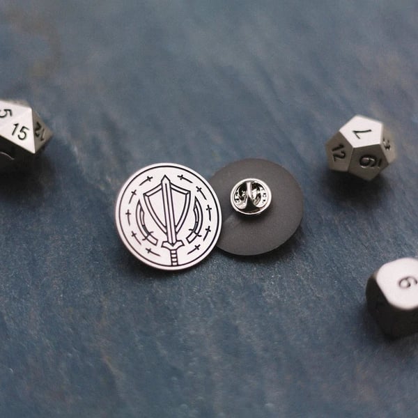 Fighter Enamel Pin - accessories for D&D players