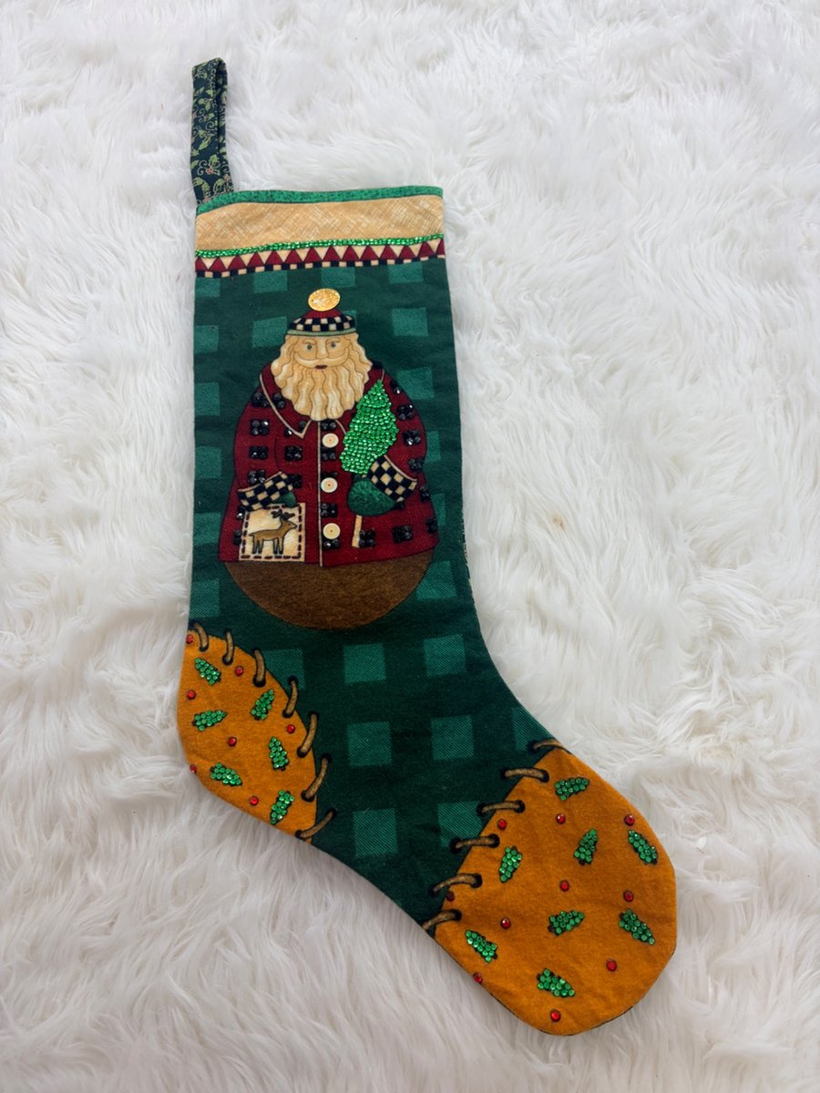 Embellished Christmas stocking 