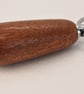 Reclaimed Mahogany Keyring Recycled Wood 'Chrome' Detail - Image 2