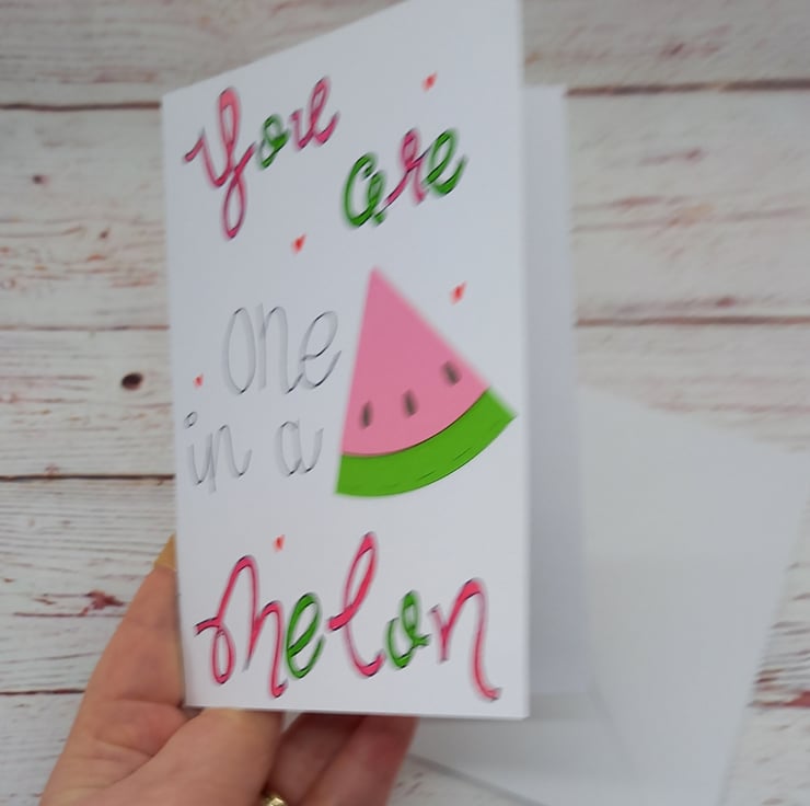 Love Card - You are one in a Melon, Anniversary... - Folksy