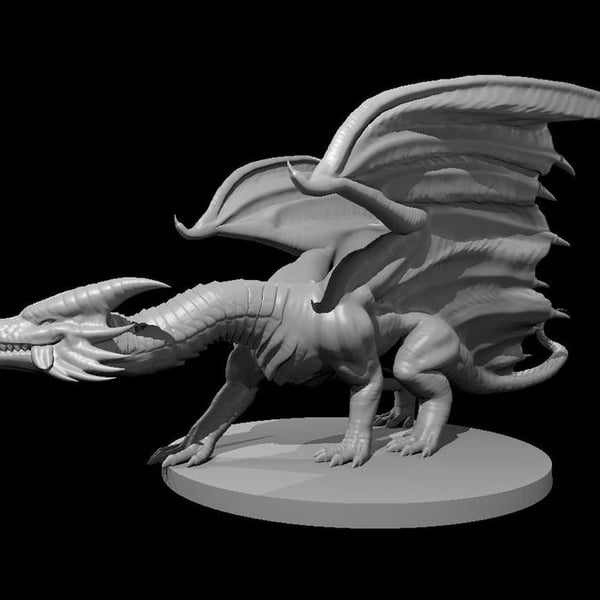 Young Copper Dragon - 3D Printed Resin DnD Path... - Folksy