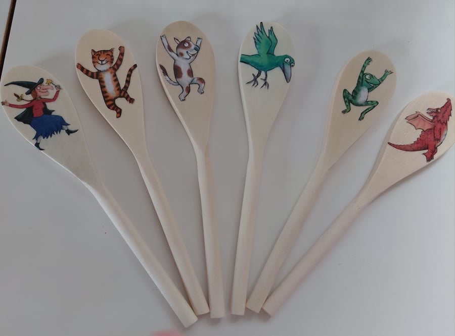 Complete set of "Room on the Broom" Story Spoons