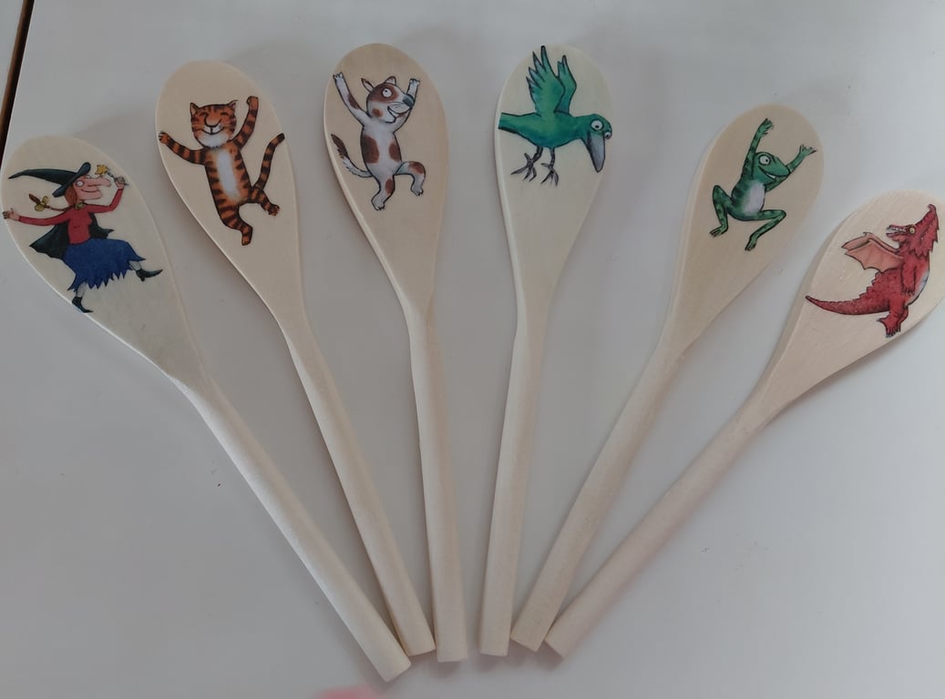 Complete set of "Room on the Broom" Story Spoons