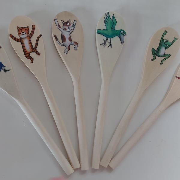 Complete set of "Room on the Broom" Story Spoons