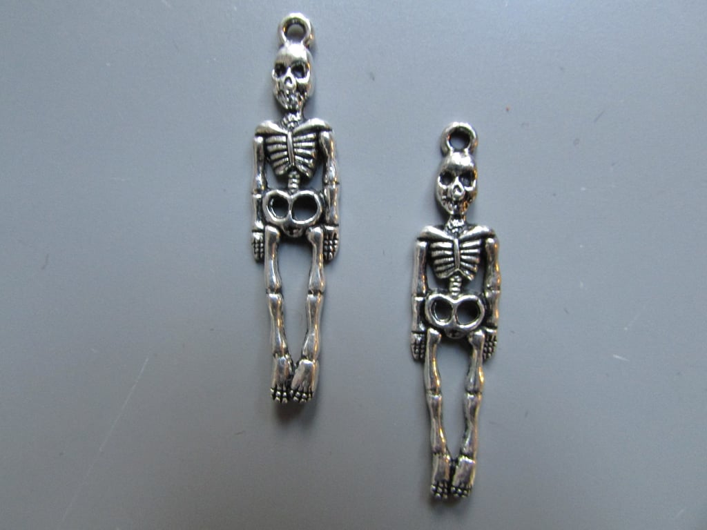 Skeleton Tibetan Silver Jewellery Charm jewellery findings