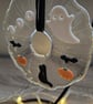 Halloween Fused Glass Wreath - Image 4