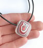 Red Harley fordite pendant - Image 2