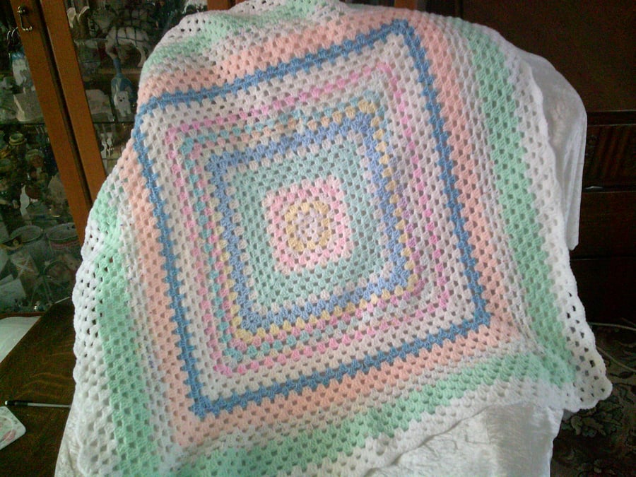 Crocheted Vintage Style Blanket