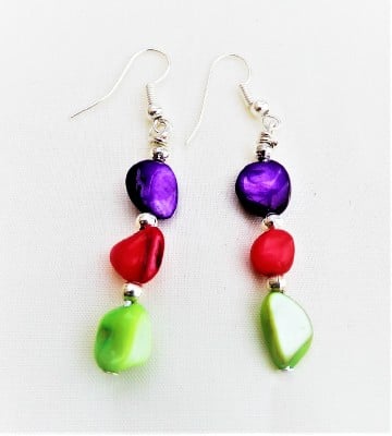 Summer Fiesta Shell Nugget Earrings