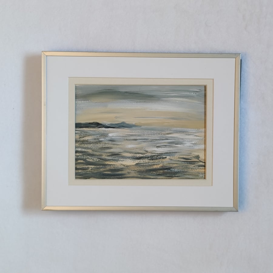 Fair Winds, Early morning seascape, mounted and framed