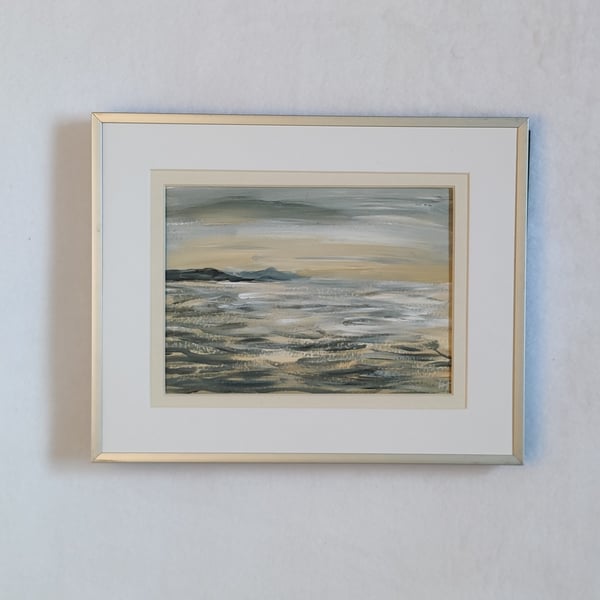 Fair Winds, Early morning seascape, mounted and framed