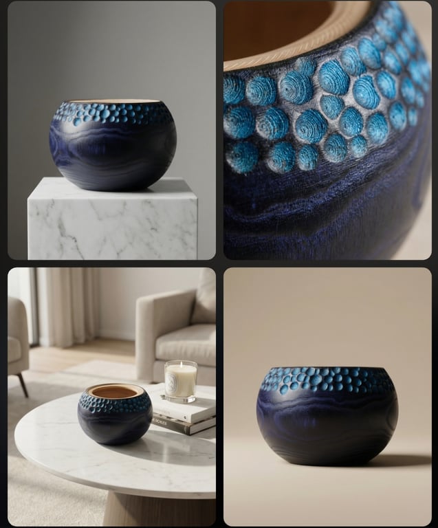 Beautiful handcrafted ash vessel bowl.