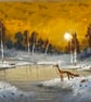 Original Aceo Painting ‘ RedFox  ‘ by Stephen Allen 
