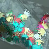 Multicoloured elephant table confetti