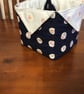 Floral fabric basket storage box with inside cones pockets  - Image 6