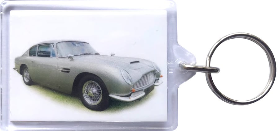 Aston Martin DB6 1965- Keyring either 50x35mm or 70x45mm Insert