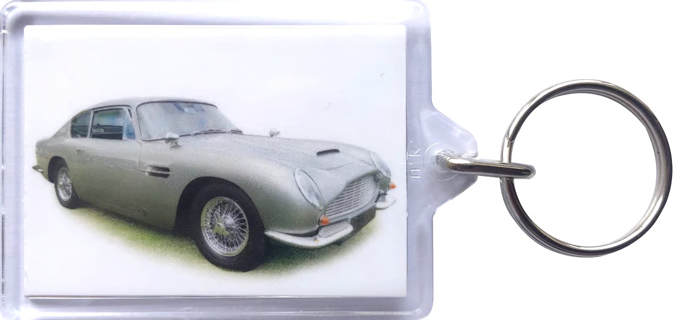 Aston Martin DB6 1965- Keyring either 50x35mm or 70x45mm Insert