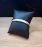 "Aurora" - Heavy Sterling Silver Cuff 9ct caps - 64g - Made to any size - 8x4mm - Image 10